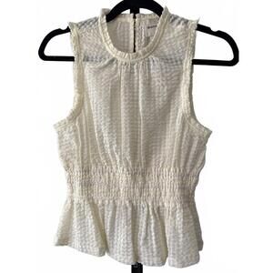 Maeve Cream Textured Tank Top